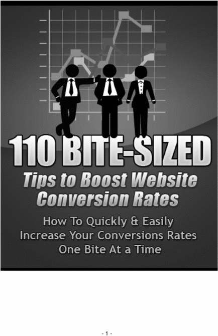 Product picture 110 Bite Sized Tips To Boost Website Conversion Rates